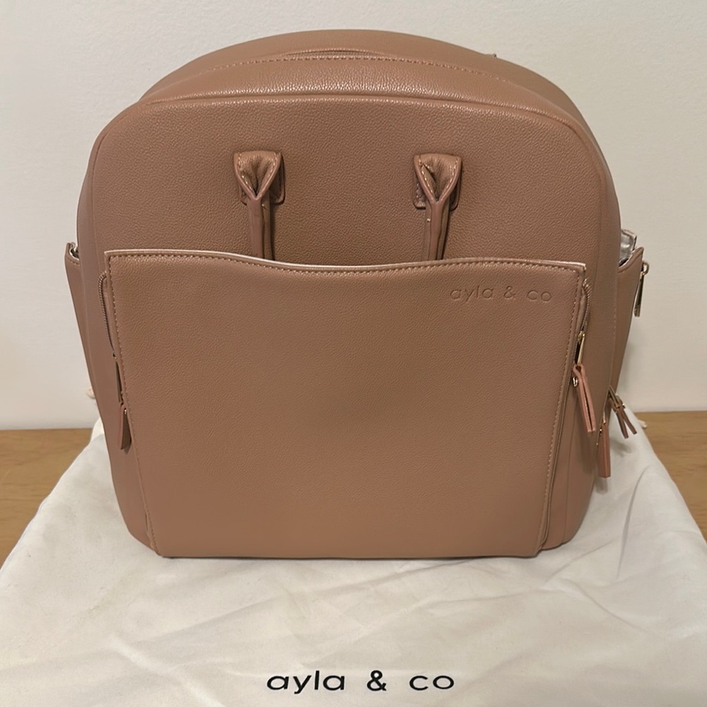 Ayla & Co Large Diaper Bag in Caffe